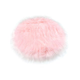 Soft Plush Area Rug Luxury Photo Props for Desktop Photography Nail Art pink round