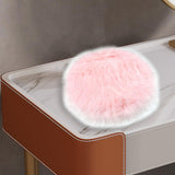 Soft Plush Area Rug Luxury Photo Props for Desktop Photography Nail Art pink round