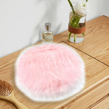 Soft Plush Area Rug Luxury Photo Props for Desktop Photography Nail Art pink round