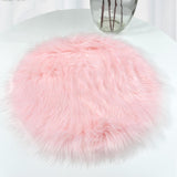 Soft Plush Area Rug Luxury Photo Props for Desktop Photography Nail Art pink round