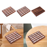 Maxbell Rings Display Stand 20 Slots Wooden Jewelry Tray for Earrings Rings Showcase beige