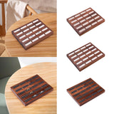 Maxbell Rings Display Stand 20 Slots Wooden Jewelry Tray for Earrings Rings Showcase beige