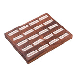 Maxbell Rings Display Stand 20 Slots Wooden Jewelry Tray for Earrings Rings Showcase beige