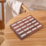 Maxbell Rings Display Stand 20 Slots Wooden Jewelry Tray for Earrings Rings Showcase beige