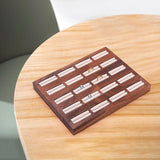 Maxbell Rings Display Stand 20 Slots Wooden Jewelry Tray for Earrings Rings Showcase beige