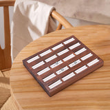 Maxbell Rings Display Stand 20 Slots Wooden Jewelry Tray for Earrings Rings Showcase white