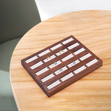 Maxbell Rings Display Stand 20 Slots Wooden Jewelry Tray for Earrings Rings Showcase white