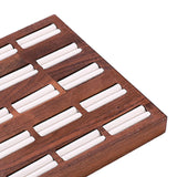 Maxbell Rings Display Stand 20 Slots Wooden Jewelry Tray for Earrings Rings Showcase white