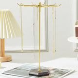 Maxbell Necklaces Holder Metal Jewelry Organizer for Necklaces Pendant Rings Aureate