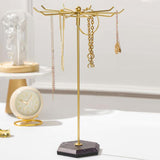 Maxbell Necklaces Holder Metal Jewelry Organizer for Necklaces Pendant Rings Aureate