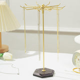 Maxbell Necklaces Holder Metal Jewelry Organizer for Necklaces Pendant Rings Aureate