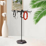 Maxbell Necklaces Holder Metal Jewelry Organizer for Necklaces Pendant Rings Black