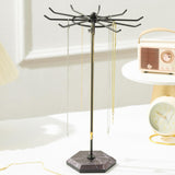 Maxbell Necklaces Holder Metal Jewelry Organizer for Necklaces Pendant Rings Black