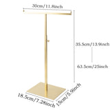 Maxbell Stainless Steel Necklace Earring Holder Jewelry Display Holder for Shop Golden