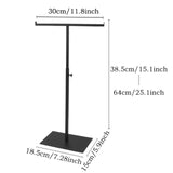 Maxbell Stainless Steel Necklace Earring Holder Jewelry Display Holder for Shop Black