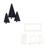 Maxbell Jewelry Showcase Rack Retail Jewelry Towers Durable Earring Organizer Holder black 3pcs