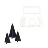 Maxbell Jewelry Showcase Rack Retail Jewelry Towers Durable Earring Organizer Holder black 3pcs