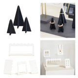 Maxbell Jewelry Showcase Rack Retail Jewelry Towers Durable Earring Organizer Holder black 3pcs