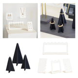 Maxbell Jewelry Showcase Rack Retail Jewelry Towers Durable Earring Organizer Holder black 3pcs