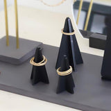 Maxbell Jewelry Showcase Rack Retail Jewelry Towers Durable Earring Organizer Holder black 3pcs
