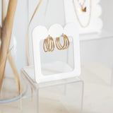 Maxbell Jewelry Showcase Rack Retail Jewelry Towers Durable Earring Organizer Holder white 4pcs