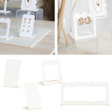Maxbell Jewelry Showcase Rack Retail Jewelry Towers Durable Earring Organizer Holder white 4pcs