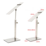 Maxbell 2xShoes Display Stand Anti Slip Durable Men Leather Shoe Shelf for Desktop Shop Sliver