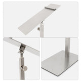 Maxbell 2xShoes Display Stand Anti Slip Durable Men Leather Shoe Shelf for Desktop Shop Sliver