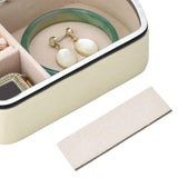 Travel Size Jewelry Case Portable Jewelry Organizer for Pendant Watches Bracelets White