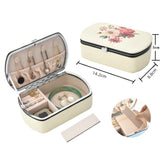 Travel Size Jewelry Case Portable Jewelry Organizer for Pendant Watches Bracelets White