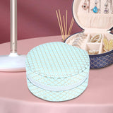 Maxbell Jewelry Organizer Case PU Leather Jewelry Travel Box for Necklace Rings Home Light blue