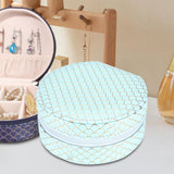 Maxbell Jewelry Organizer Case PU Leather Jewelry Travel Box for Necklace Rings Home Light blue
