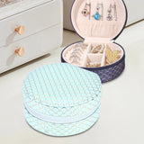 Maxbell Jewelry Organizer Case PU Leather Jewelry Travel Box for Necklace Rings Home Light blue