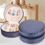 Maxbell Jewelry Organizer Case PU Leather Jewelry Travel Box for Necklace Rings Home Dark blue
