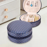 Maxbell Jewelry Organizer Case PU Leather Jewelry Travel Box for Necklace Rings Home Dark blue