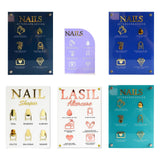 Maxbell 2 Piece Nail Tip Display Board Manicure Display for Nail Salon Nail Art Tool