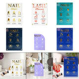 Maxbell 2 Piece Nail Tip Display Board Manicure Display for Nail Salon Nail Art Tool