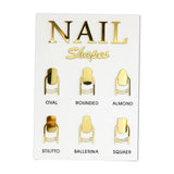 Maxbell 2 Piece Nail Tip Display Board Manicure Display for Nail Salon Nail Art Tool
