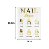 Maxbell 2 Piece Nail Tip Display Board Manicure Display for Nail Salon Nail Art Tool