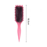 Maxbell Styling Brush Hair Styling Brush Combs for Women and Men Tight Textured Hair Rose Red