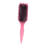 Maxbell Styling Brush Hair Styling Brush Combs for Women and Men Tight Textured Hair Rose Red