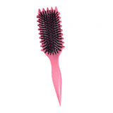 Maxbell Styling Brush Hair Styling Brush Combs for Women and Men Tight Textured Hair Rose Red