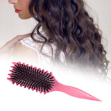 Maxbell Styling Brush Hair Styling Brush Combs for Women and Men Tight Textured Hair Rose Red