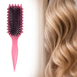 Maxbell Styling Brush Hair Styling Brush Combs for Women and Men Tight Textured Hair Rose Red