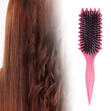 Maxbell Styling Brush Hair Styling Brush Combs for Women and Men Tight Textured Hair Rose Red