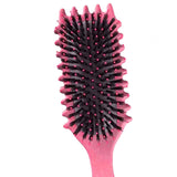 Maxbell Styling Brush Hair Styling Brush Combs for Women and Men Tight Textured Hair Rose Red