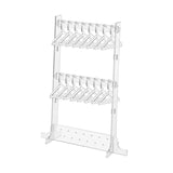 Maxbell Acrylic Earring Holder Stand Decor 16 Mini Hangers Jewelry Display Organizer Clear