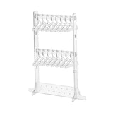 Maxbell Acrylic Earring Holder Stand Decor 16 Mini Hangers Jewelry Display Organizer Clear