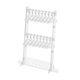 Maxbell Acrylic Earring Holder Stand Decor 16 Mini Hangers Jewelry Display Organizer Clear