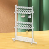 Maxbell Acrylic Earring Holder Stand Decor 16 Mini Hangers Jewelry Display Organizer Clear